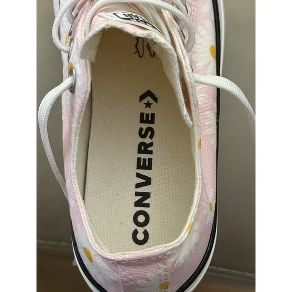 VTG Y2K Converse All Stars Chuck Taylor Platform Low Rise Camp Daisies Pink SZ 5 - Picture 10 of 14